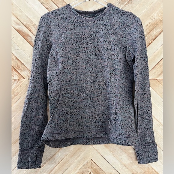 Lululemon Runderful Long Sleeve Neon Tweed Jacquard Size 8 EUC - Picture 5 of 11